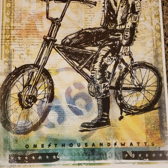 Too Fast King of the Road Skeleton Rider w Mohawk BMX 11"x17" Tattoo Art Print - Picture 4 of 8